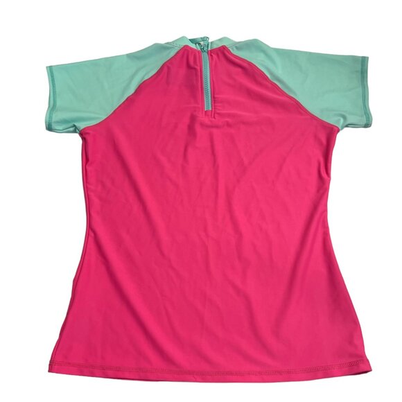 Eddie Bauer Girls Rash Guard Surf Swim Shirt Short Sleeve Size Large 14/16 - Picture 3 of 6